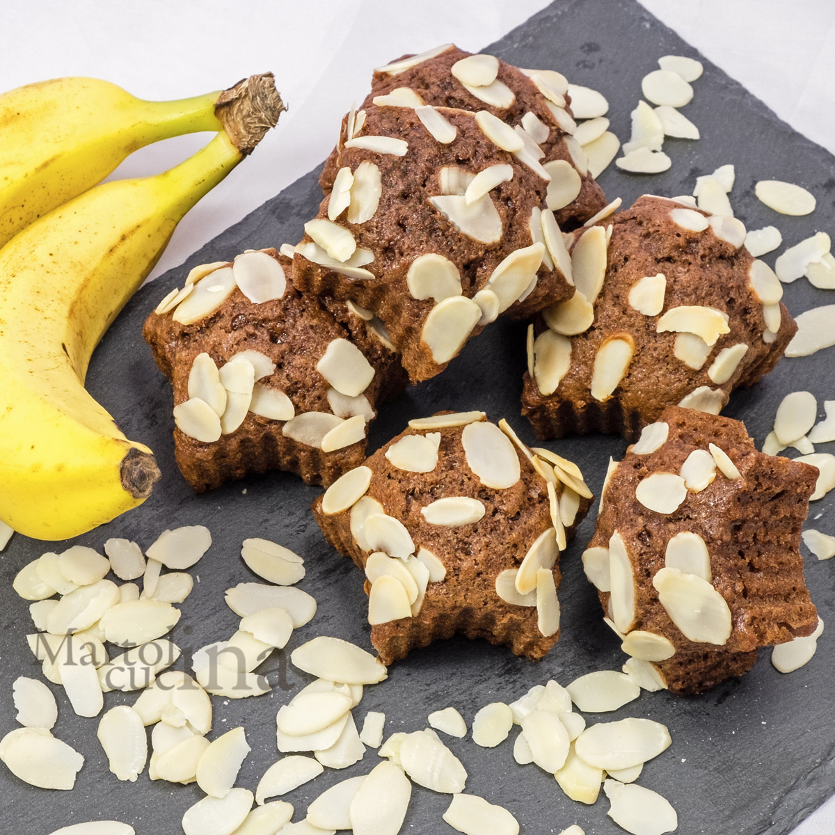 Muffin banane e cioccolato senza burro
