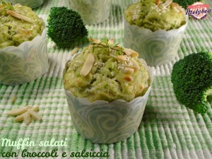 muffin salati con broccoli e salsiccia