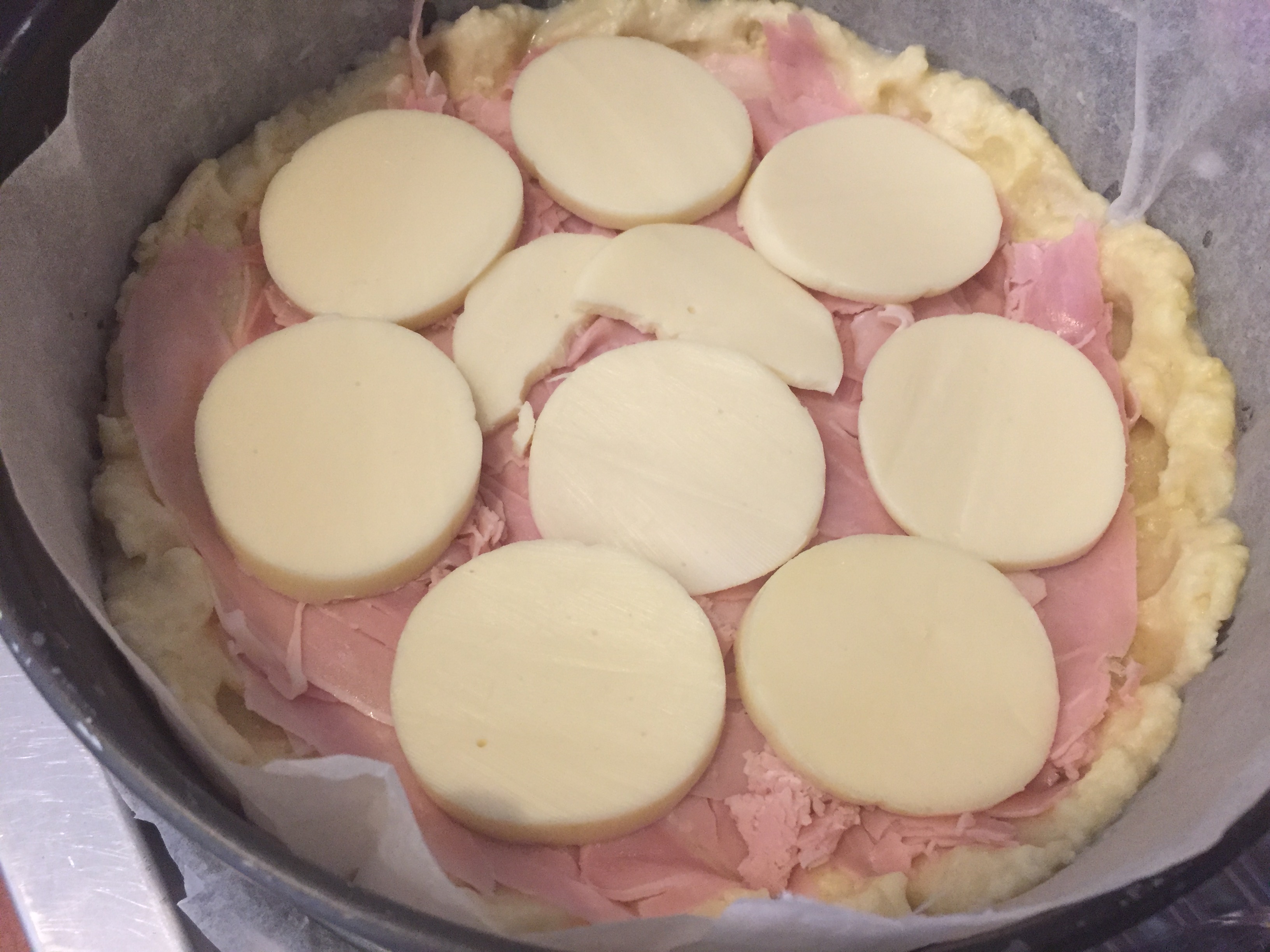 sbriciolata di patate - prosciutto e formaggio