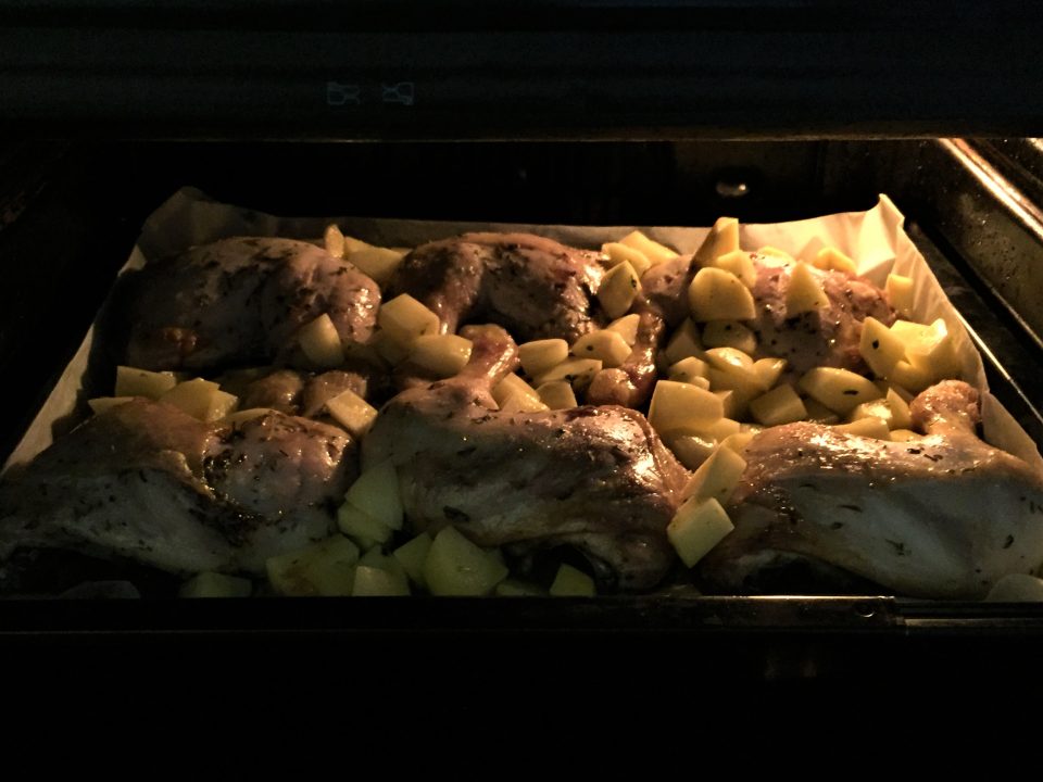 pollo patate forno