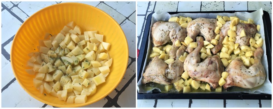 pollo patate forno