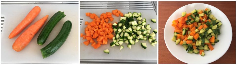 insalata riso verdure vapore