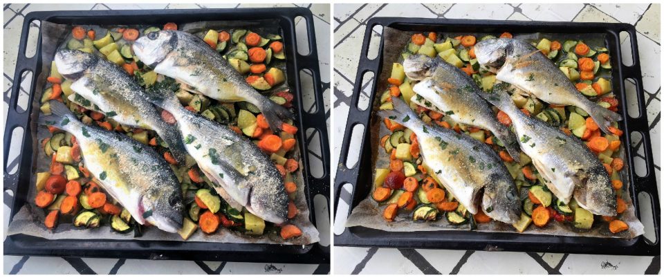 orata forno verdure facile veloce