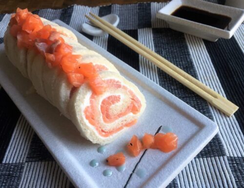 Finto sushi con salmone e philadelphia