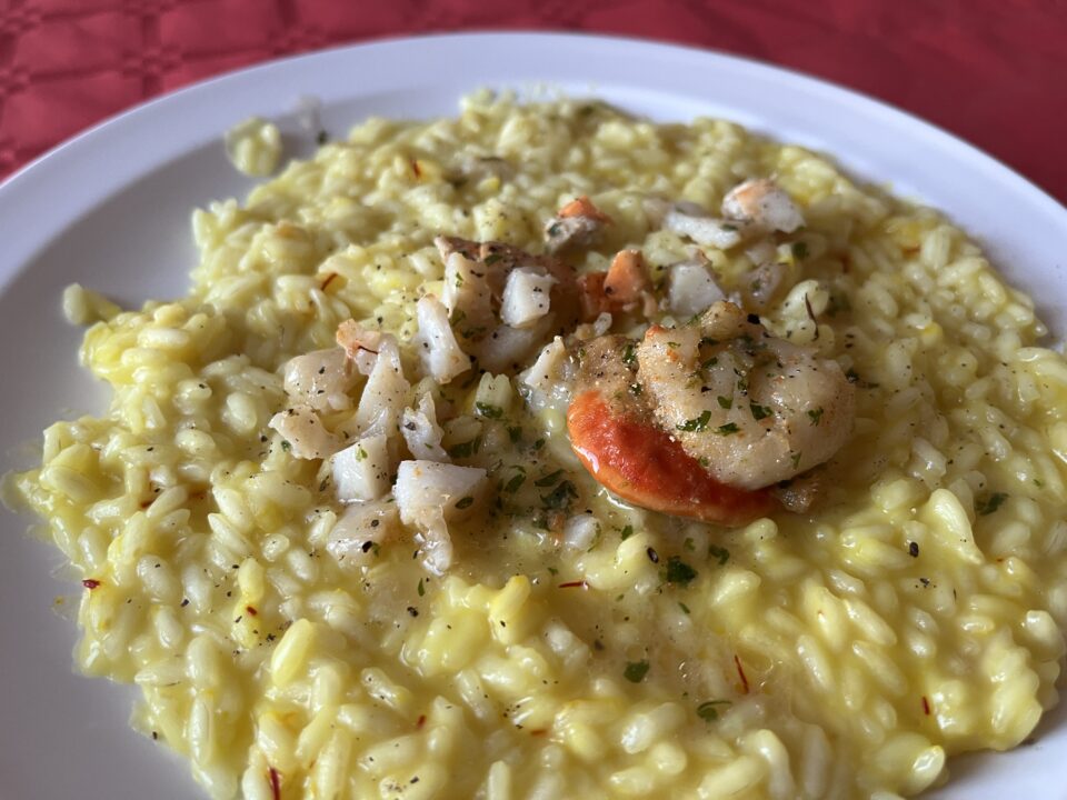 risotto zafferano capesante