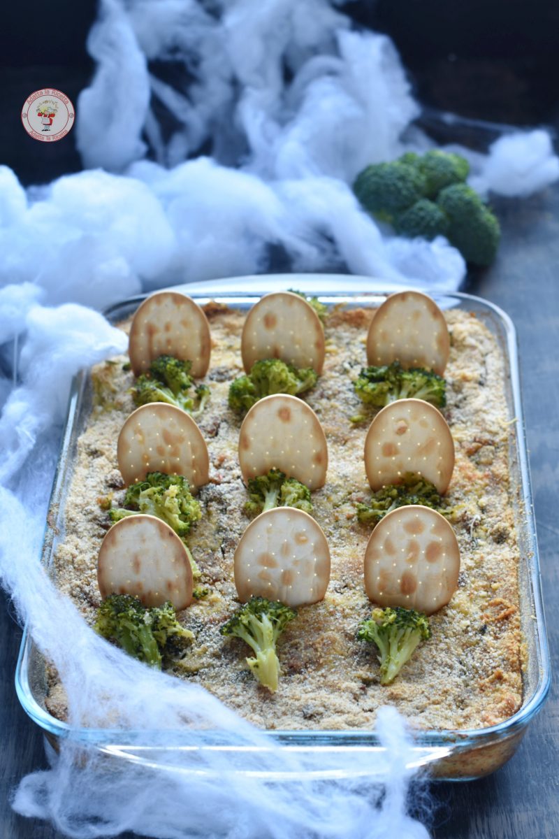 Gateau di patate con broccoli e salsiccia