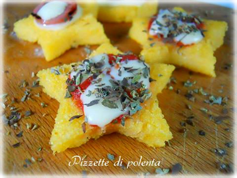 Pizzette di polenta, finger food