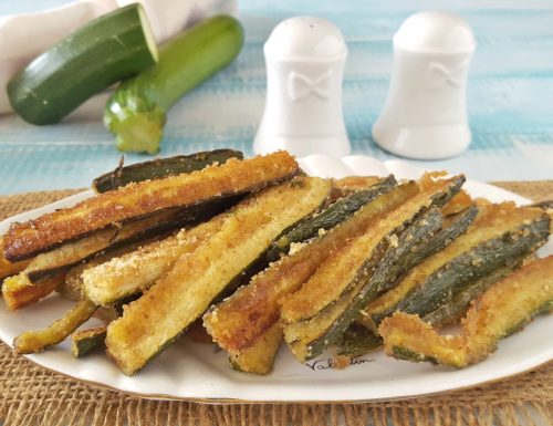 Stick di zucchine gratinati al forno
