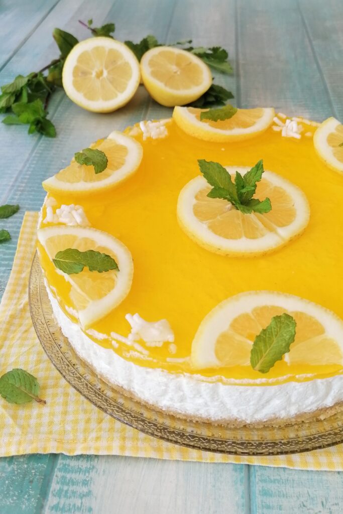 torta fredda al limone e yogurt