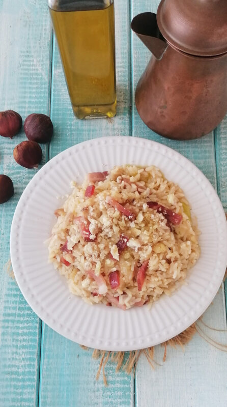 risotto castagne e speck