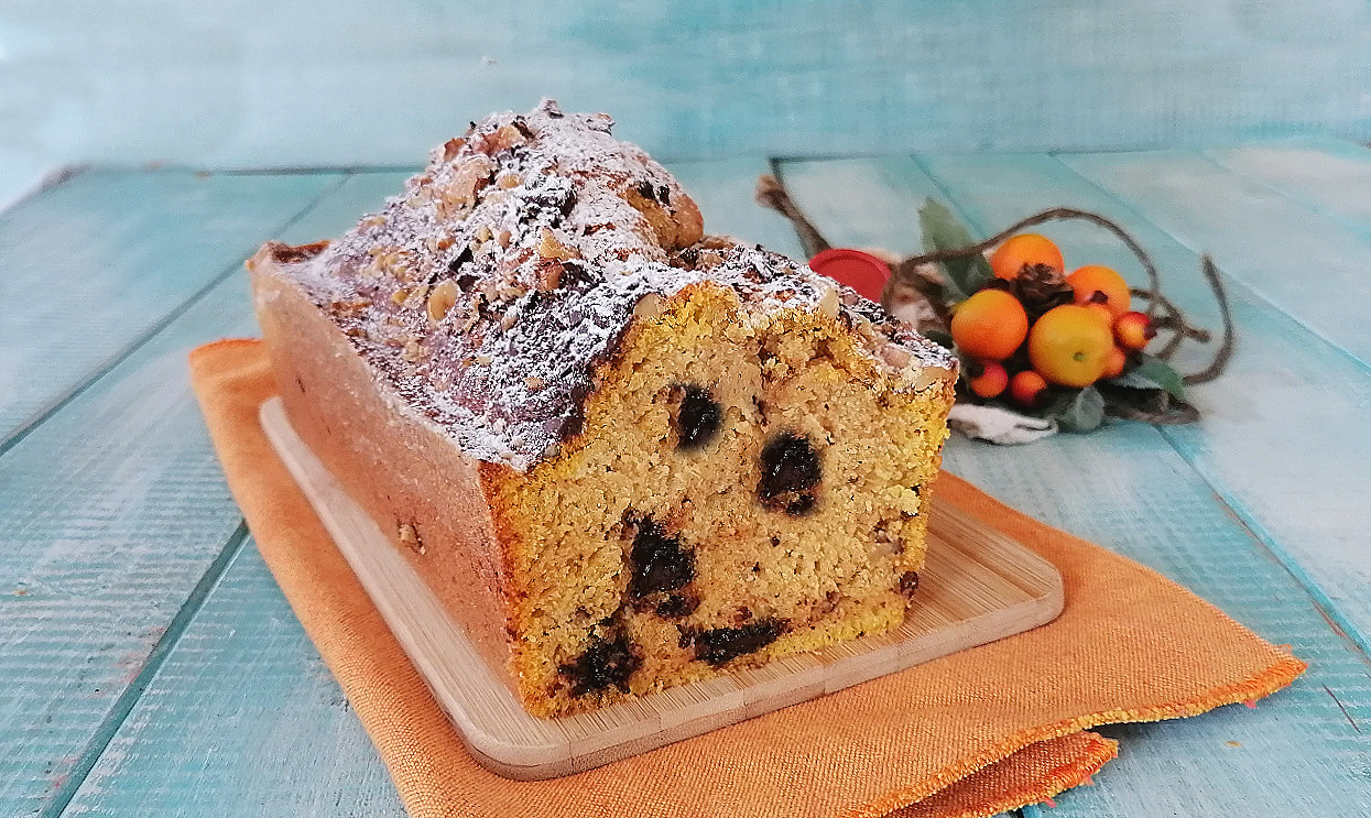 plumcake zucca e cioccolato