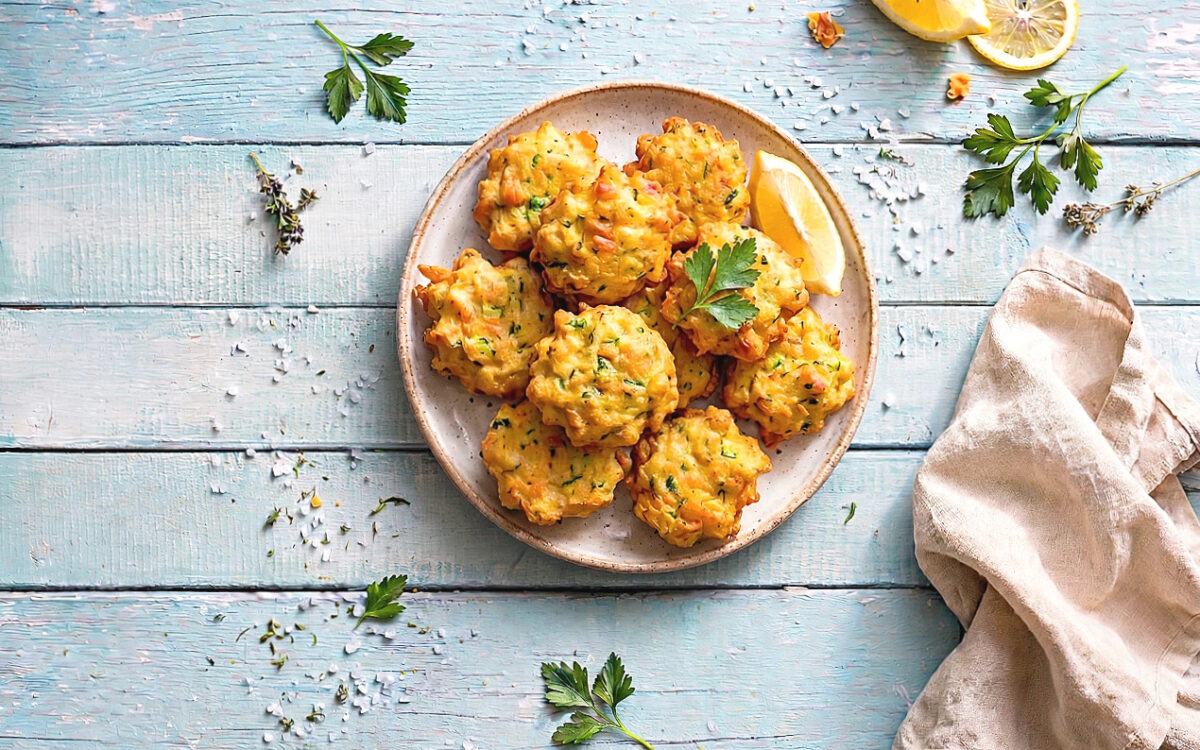Frittelle salmone e zucchine