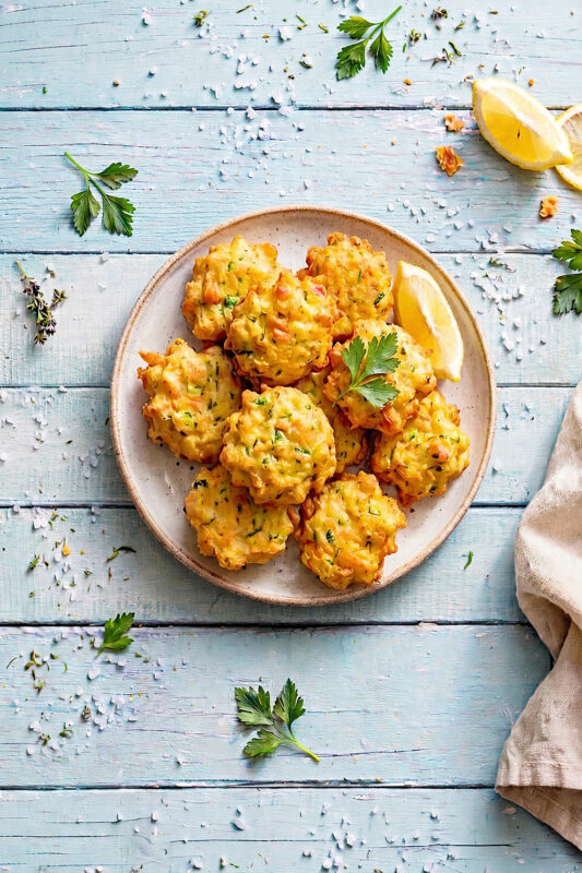 Frittelle salmone e zucchine