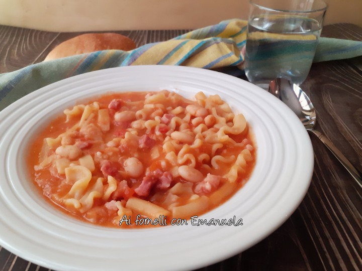 Pasta e fagioli con pancetta Ai fornelli con Emanuela