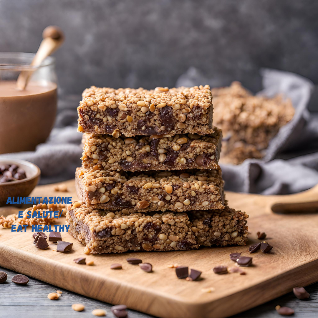 Barrette di quinoa al cioccolato senza glutine