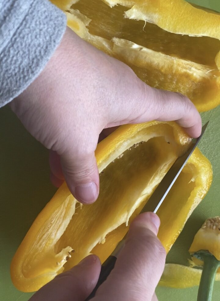 Pulire i peperoni