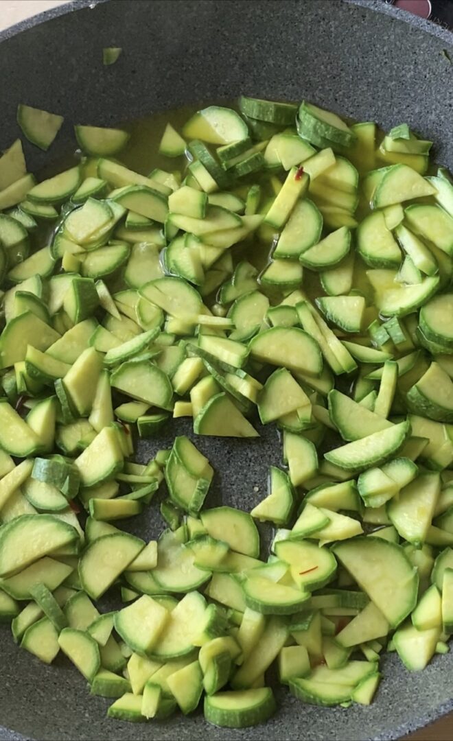 Zucchine tagliate