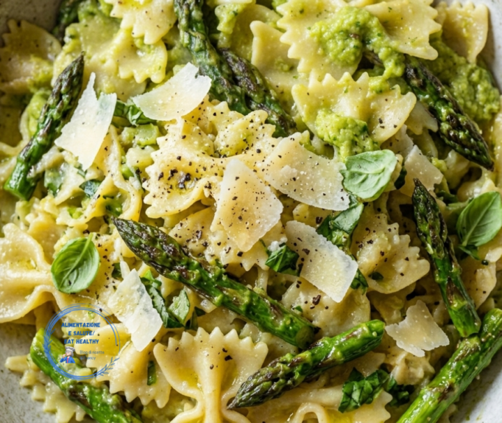 Pasta agli asparagi cremosa con parmigiano e limone