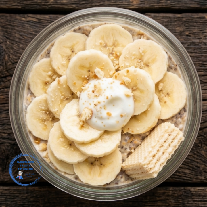 Porridge Senza Cottura con Banana e Wafer: cremoso e goloso