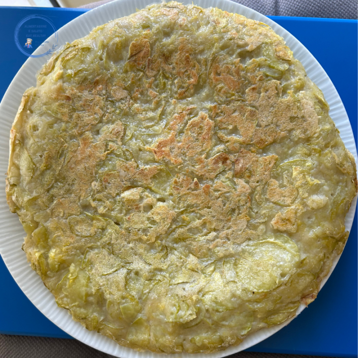 Schiacciata di zucchine trombetta in padella