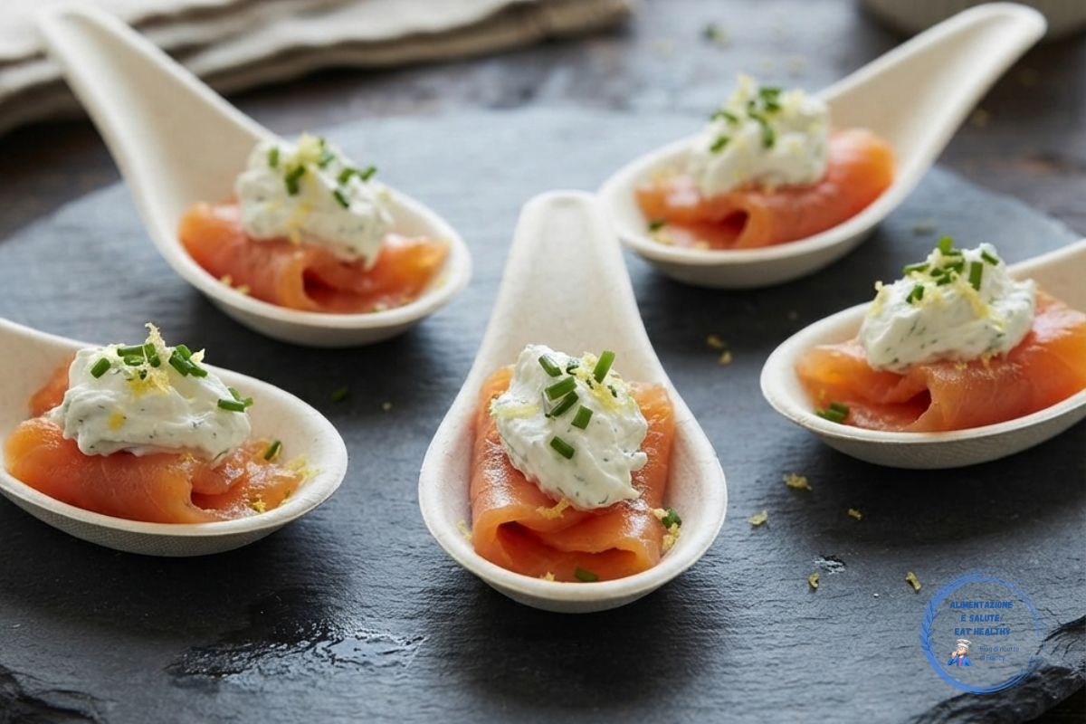 Antipasto con salmone affumicato: finger food elegante e veloce