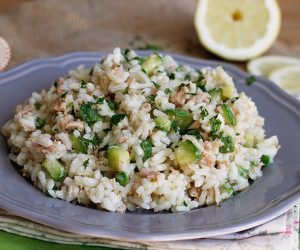 INSALATA DI RISO TONNO E ZUCCHINE