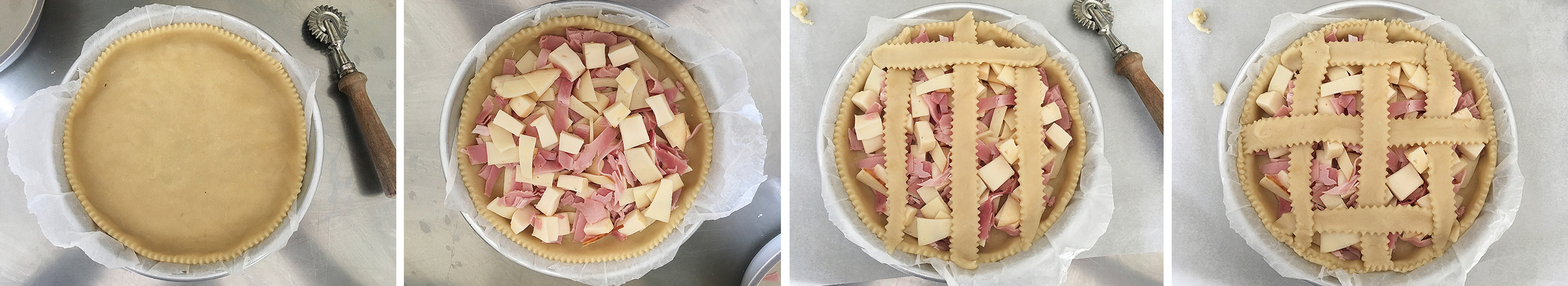CROSTATA PROSCIUTTO E FORMAGGIO passo