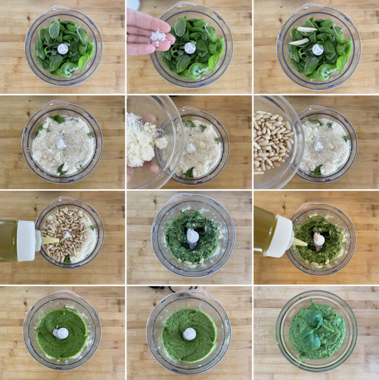 PESTO ALLA GENOVESE ricetta perfetta con SEGRETO con frullatore o mortaio