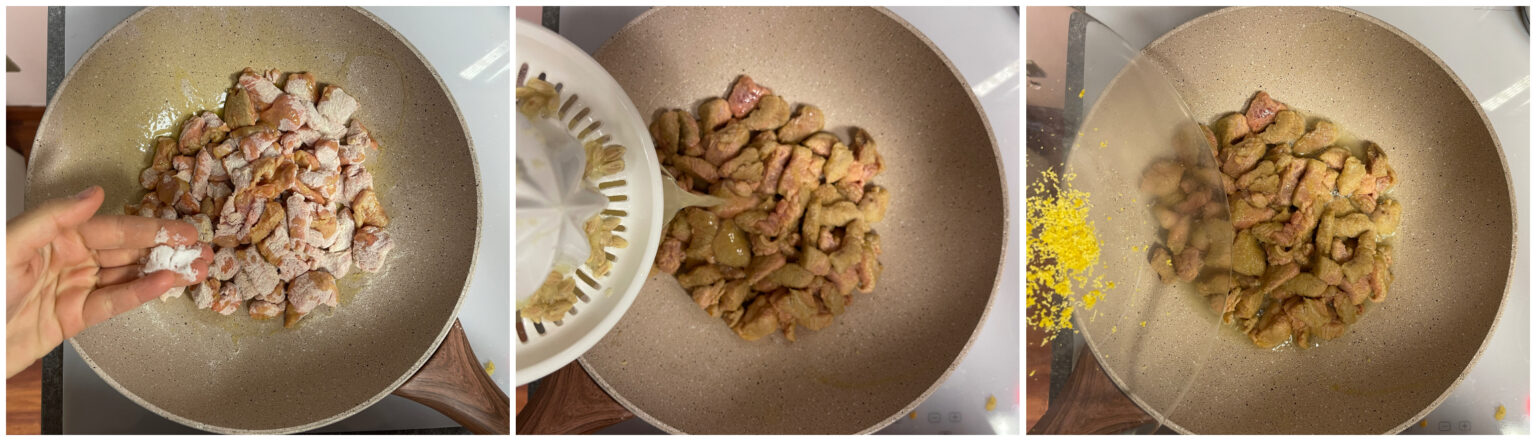 STRACCETTI DI VITELLO AL LIMONE ricetta secondo in 10 minuti