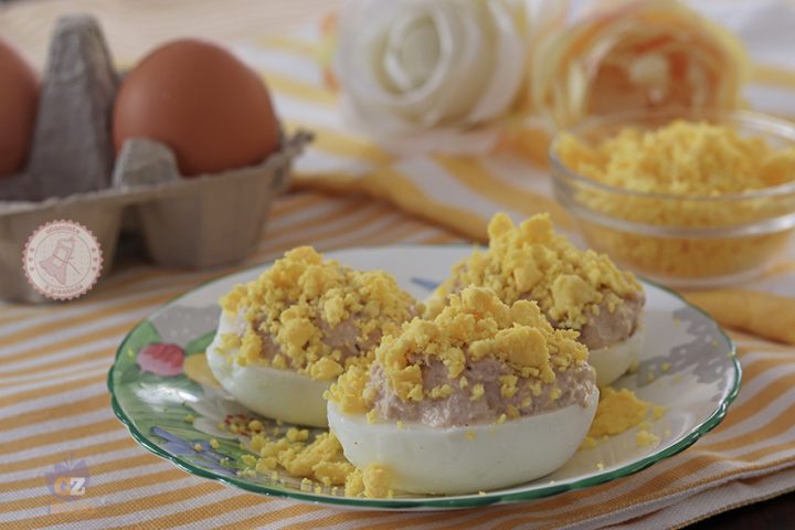 UOVA MIMOSA ricetta antipasto facile e veloce da preparare in anticipo