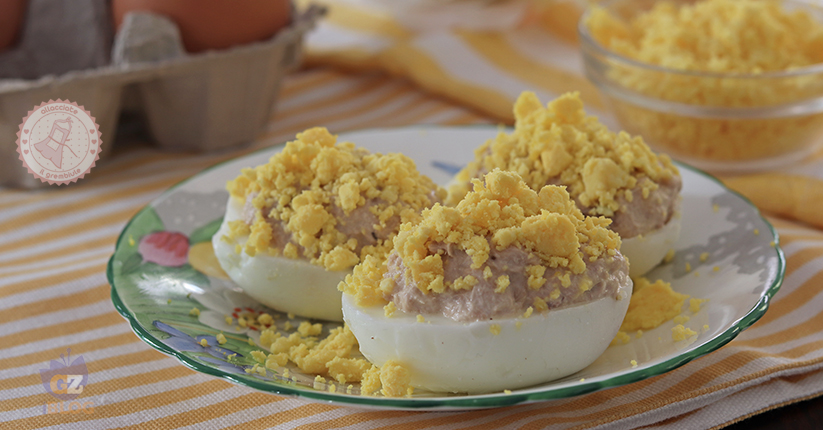 UOVA MIMOSA ricetta antipasto facile e veloce da preparare ...