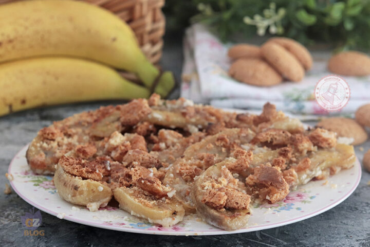 banane e amaretti gratinati