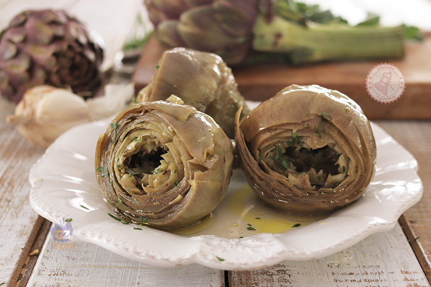 CARCIOFI ALLA ROMANA ricetta contorno facile di stagione
