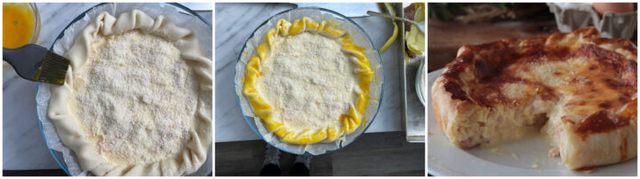 Torta salata prosciutto e formaggio
