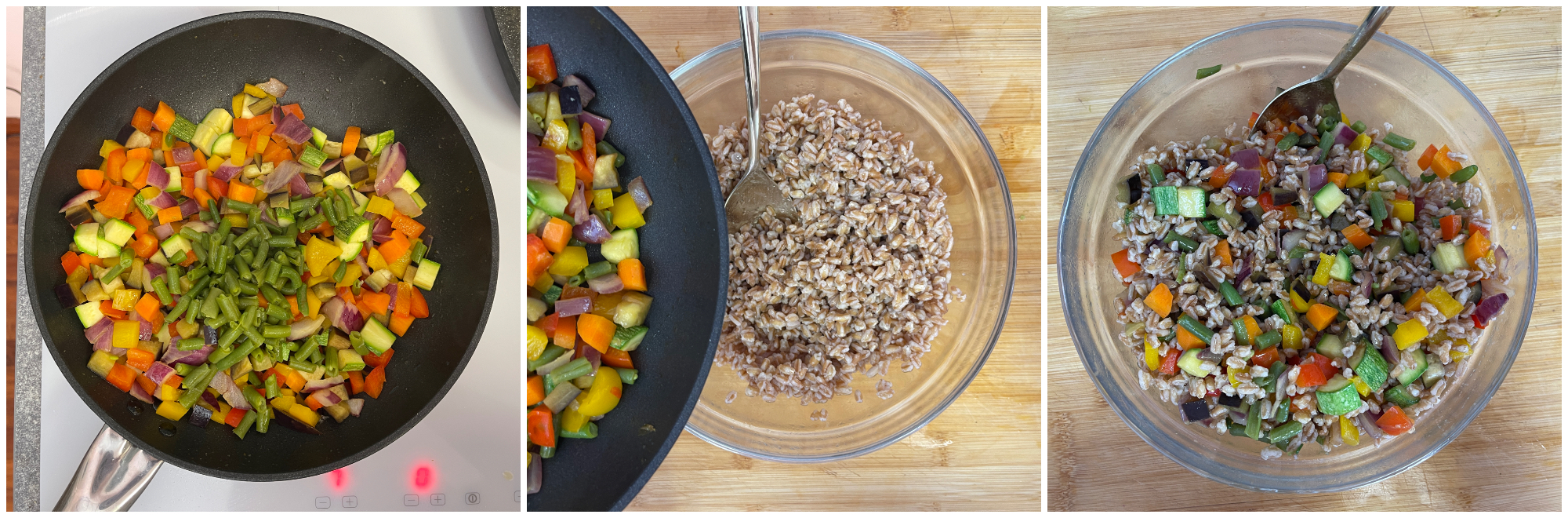 farro in insalata con verdure