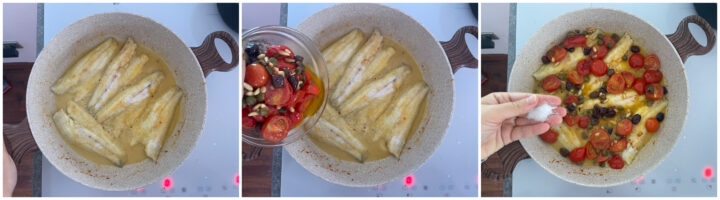 Filetti di branzino alla mediterranea
