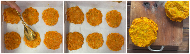 Schiacciatine zucca patate e carote