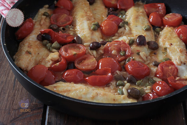 Filetti di branzino alla mediterranea