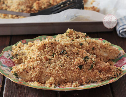 Filetti di branzino gratinati