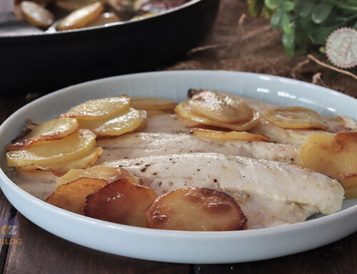 Branzino con patate in padella