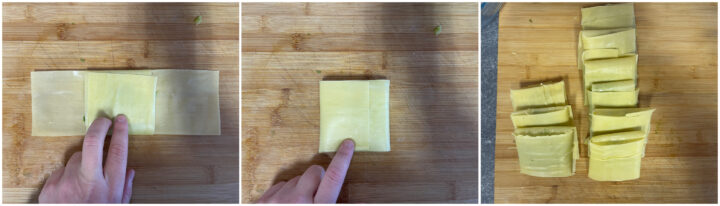 Fagottini di lasagne al pesto