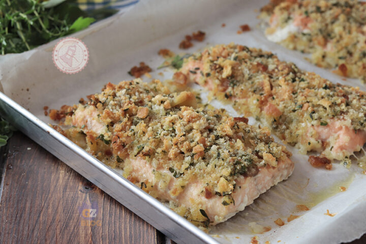 Salmone impanato alle erbe
