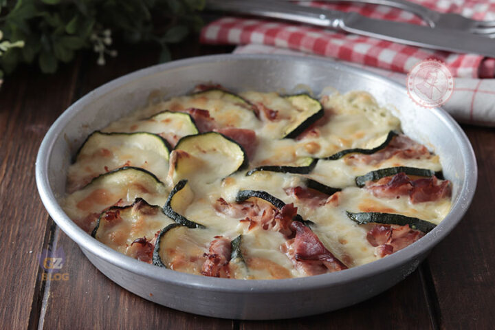 Teglia zucchine prosciutto e formaggio