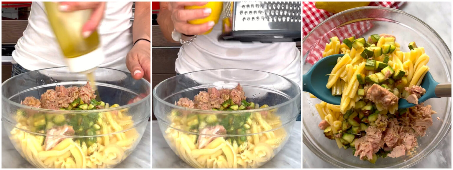 PASTA FREDDA ZUCCHINE E TONNO ricetta veloce
