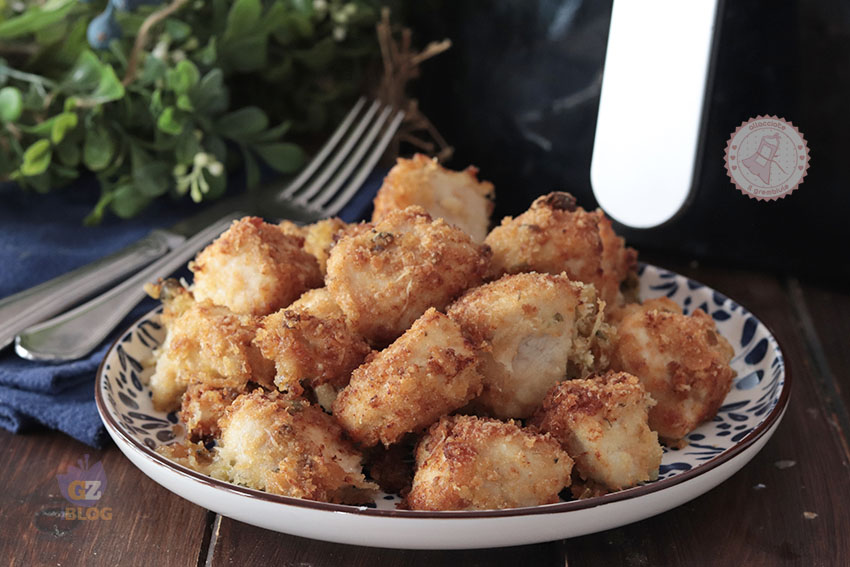 Bocconcini di pollo in friggitrice ad aria