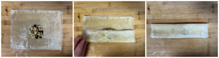 Fagottini mele e pasta fillo