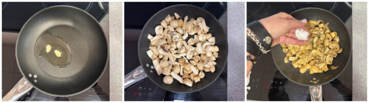 Funghi champignon in padella
