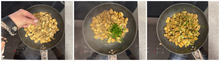 Funghi champignon in padella