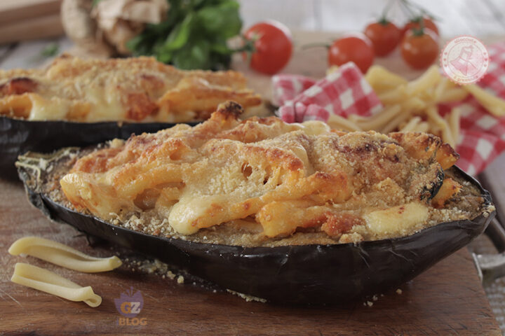 Melanzane ripiene di pasta