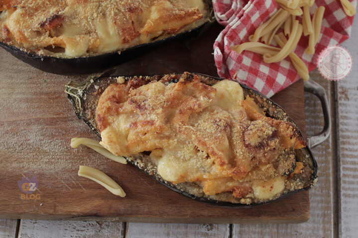 Melanzane ripiene di pasta